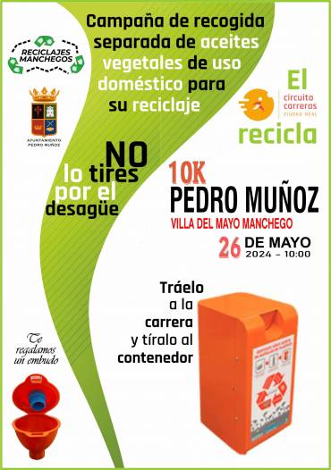 Campaña de recogida separada de aceites vegetales de uso doméstico para su reciclaje
