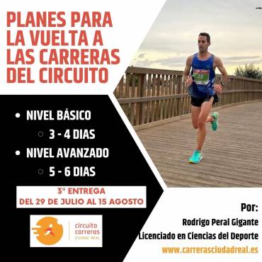 3ª entrega de los planes de entrenamiento para la vuelta a las carreras del Circuito